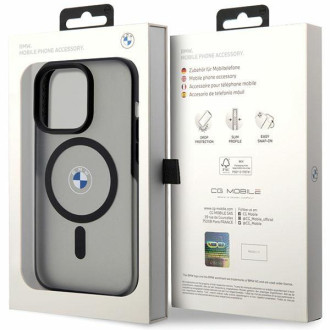 Pouzdro BMW BMHMP14LDSLK iPhone 14 Pro 6,1&quot; černo/černé pevné pouzdro Signature MagSafe