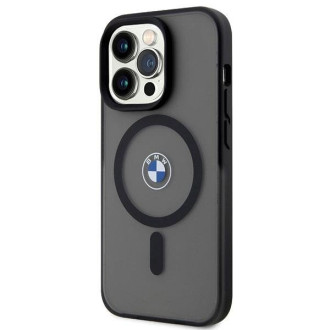 Pouzdro BMW BMHMP14XDSLK iPhone 14 Pro Max 6,7&quot; černo/černé pevné pouzdro Signature MagSafe