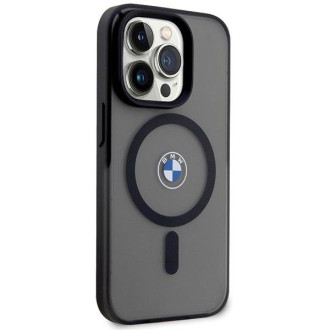 Pouzdro BMW BMHMP14XDSLK iPhone 14 Pro Max 6,7&quot; černo/černé pevné pouzdro Signature MagSafe