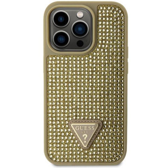 Guess GUHCP14LHDGTPD iPhone 14 Pro 6,1" zlato/zlatý pevný obal drahokamu Triangle