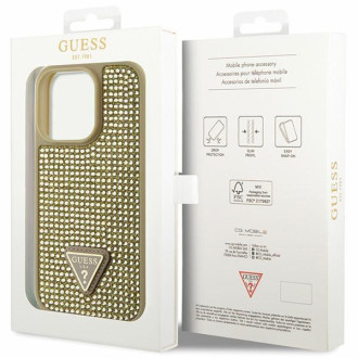 Guess GUHCP14LHDGTPD iPhone 14 Pro 6,1" zlato/zlatý pevný obal drahokamu Triangle