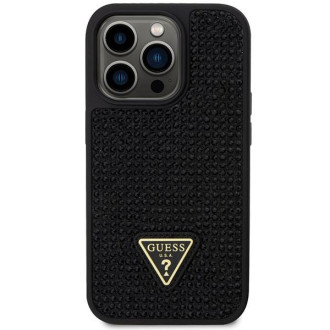 Guess GUHCP14LHDGTPK iPhone 14 Pro 6,1" černo/černý pevný obal drahokamu Triangle