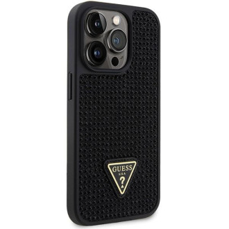 Guess GUHCP14LHDGTPK iPhone 14 Pro 6,1" černo/černý pevný obal drahokamu Triangle