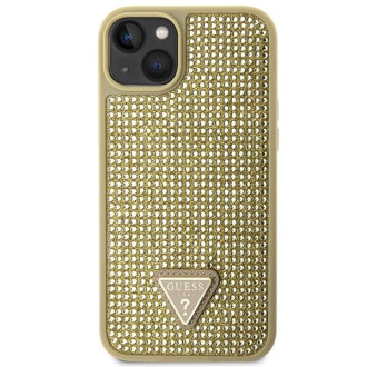 Guess GUHCP14SHDGTPD iPhone 14 6,1" zlato/zlatý pevný kryt drahokamu Triangle