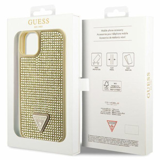 Guess GUHCP14SHDGTPD iPhone 14 6,1" zlato/zlatý pevný kryt drahokamu Triangle