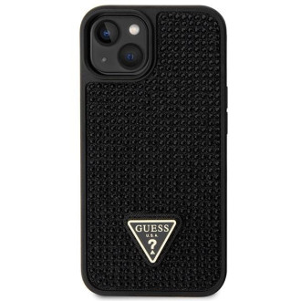 Guess GUHCP14SHDGTPK iPhone 14 6,1" černo/černý pevný obal drahokamu Triangle