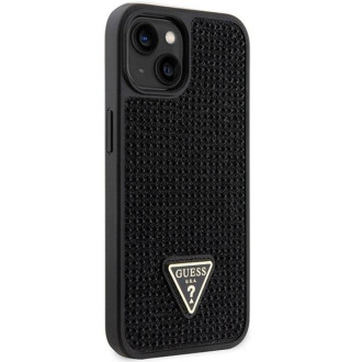 Guess GUHCP14SHDGTPK iPhone 14 6,1" černo/černý pevný obal drahokamu Triangle