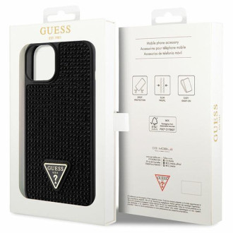 Guess GUHCP14SHDGTPK iPhone 14 6,1" černo/černý pevný obal drahokamu Triangle