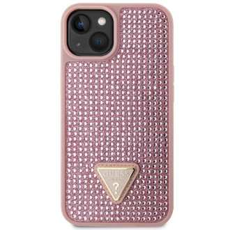 Guess GUHCP14SHDGTPP iPhone 14 6,1" růžový/růžový pevný kryt drahokamu Triangle