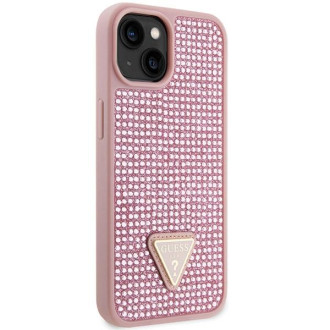 Guess GUHCP14SHDGTPP iPhone 14 6,1" růžový/růžový pevný kryt drahokamu Triangle