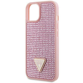 Guess GUHCP14SHDGTPP iPhone 14 6,1" růžový/růžový pevný kryt drahokamu Triangle