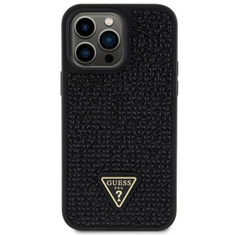Guess GUHCP14XHDGTPK iPhone 14 Pro Max 6,7&quot; černo/černé pevné pouzdro drahokamu Triangle