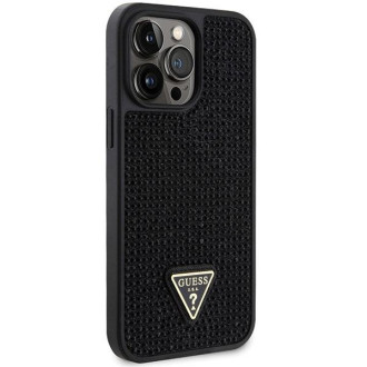 Guess GUHCP14XHDGTPK iPhone 14 Pro Max 6,7&quot; černo/černé pevné pouzdro drahokamu Triangle