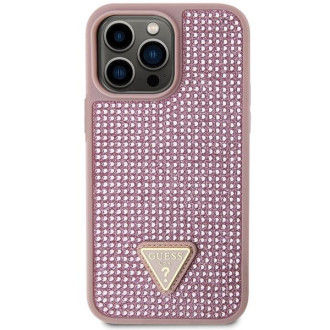 Guess GUHCP14XHDGTPP iPhone 14 Pro Max 6,7&quot; růžový/růžový pevný obal drahokamu Triangle