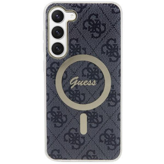 Guess GUHMS23SH4STK S23 S911 černo/černé pevné pouzdro 4G MagSafe