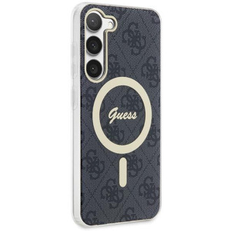 Guess GUHMS23SH4STK S23 S911 černo/černé pevné pouzdro 4G MagSafe