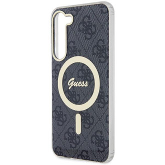 Guess GUHMS23SH4STK S23 S911 černo/černé pevné pouzdro 4G MagSafe