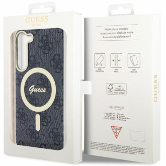 Guess GUHMS23SH4STK S23 S911 černo/černé pevné pouzdro 4G MagSafe