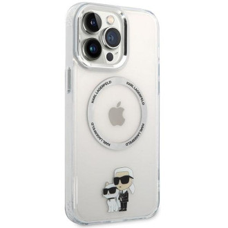 Karl Lagerfeld KKLHMP13XHNKCIT iPhone 13 Pro Max 6,7&quot; pevné průhledné pouzdro Iconic Karl&amp;Choupette Magsafe