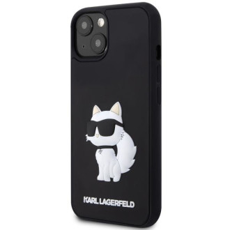 Karl Lagerfeld KLHCP14M3DRKHNK iPhone 14 Plus 6,7&quot; černo/černé pevné pouzdro Gumová chupeta 3D