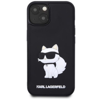 Karl Lagerfeld KLHCP14M3DRKHNK iPhone 14 Plus 6,7&quot; černo/černé pevné pouzdro Gumová chupeta 3D