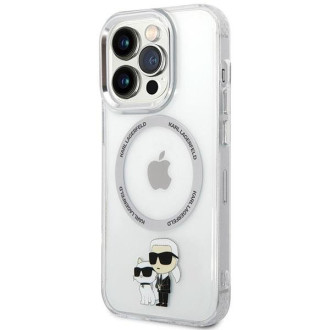 Karl Lagerfeld KLHMP13LHNKCIT iPhone 13 Pro 6,1&quot; pevné průhledné pouzdro Iconic Karl&amp;Choupette Magsafe
