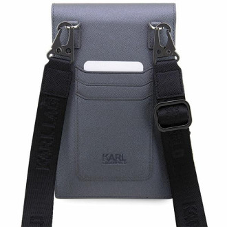 Karl Lagerfeld Kabelka KLWBSAKCPMG stříbrná/stříbrná Saffiano Karl &amp; Choupette