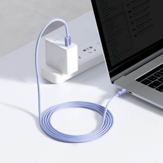 Baseus Crystal Shine Series kabel USB kabel pro rychlé nabíjení a přenos dat USB Typ C - USB Typ C 100W 2m fialový (CAJY000705)