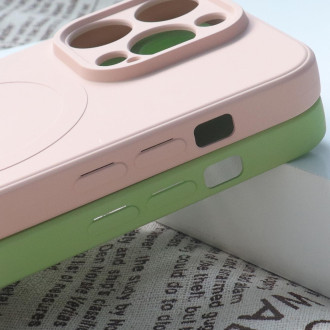 iPhone 14 Plus silikonové pouzdro Magsafe - fialové