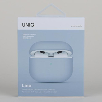 Uniq pouzdro Lino AirPods 3 gen Silicone blue/arctic blue