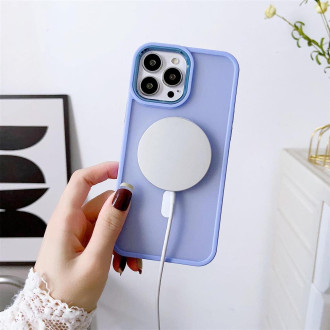 Pancéřované magnetické pouzdro iPhone 14 Plus MagSafe Color Matte Case - modré