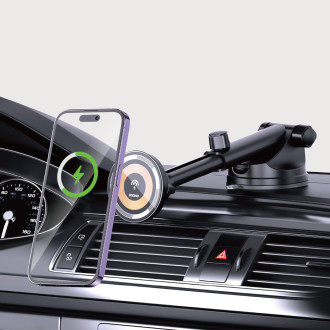 Dudao F12MAX+ magnetický držák kokpitu s indukční nabíječkou MagSafe - černý