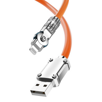 Dudao 30W USB to Lightning nabíjecí kabel 180° Rotace 1m