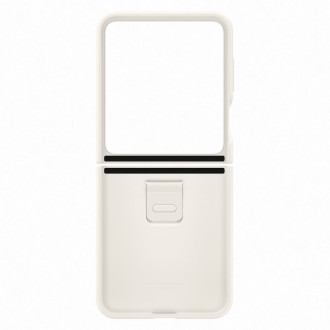 Silikonové pouzdro s držákem pro Samsung Galaxy Z Flip 5 - krémové