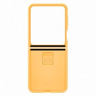 Silikonové pouzdro s držákem pro Samsung Galaxy Z Flip 5 - žluté