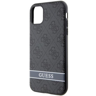 Guess GUHCN61P4SNK iPhone 11 / Xr šedý/šedý pevný obal 4G Stripe