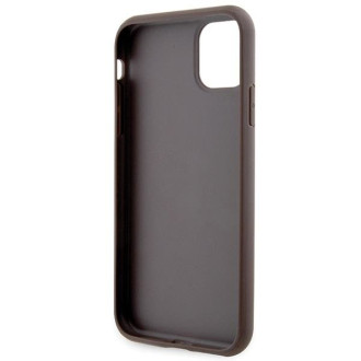 Guess GUHCN61P4SNW iPhone 11 / Xr hnědý/hnědý pevný obal 4G Stripe