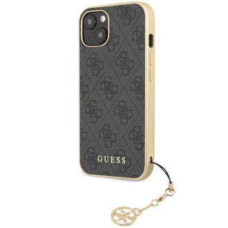 Guess GUHCP14SGF4GGR iPhone 14 6,1&quot; šedý/šedý pevný obal 4G Charms Collection