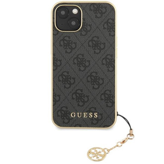 Guess GUHCP14SGF4GGR iPhone 14 6,1&quot; šedý/šedý pevný obal 4G Charms Collection