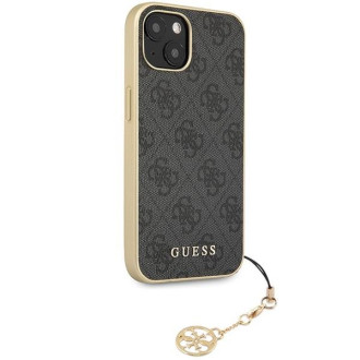 Guess GUHCP14SGF4GGR iPhone 14 6,1&quot; šedý/šedý pevný obal 4G Charms Collection