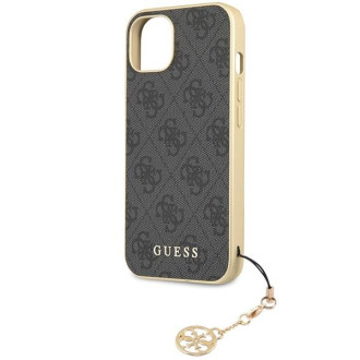 Guess GUHCP14SGF4GGR iPhone 14 6,1&quot; šedý/šedý pevný obal 4G Charms Collection