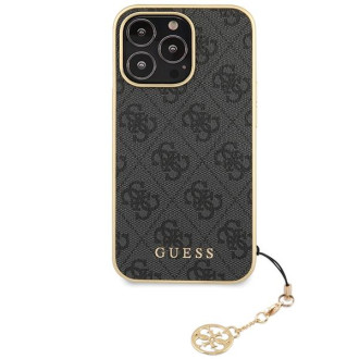 Guess GUHCP14XGF4GGR iPhone 14 Pro Max 6,7&quot; šedý/šedý pevný obal 4G Charms Collection