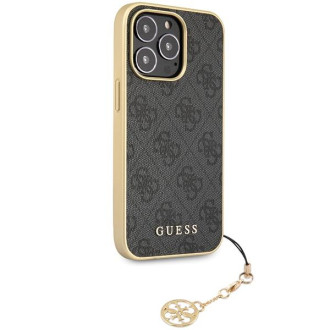 Guess GUHCP14XGF4GGR iPhone 14 Pro Max 6,7&quot; šedý/šedý pevný obal 4G Charms Collection