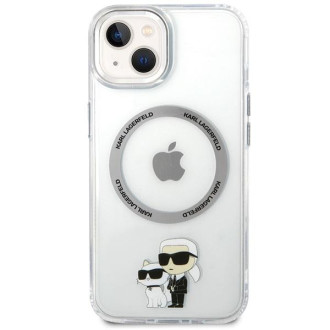 Karl Lagerfeld KLHMP13MHNKCIT pevný kryt iPhone 13 6,1&quot; transparentní Iconic Karl&amp;Choupette Magsafe