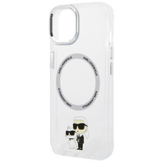Karl Lagerfeld KLHMP13MHNKCIT pevný kryt iPhone 13 6,1&quot; transparentní Iconic Karl&amp;Choupette Magsafe