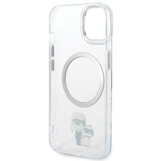 Karl Lagerfeld KLHMP13MHNKCIT pevný kryt iPhone 13 6,1&quot; transparentní Iconic Karl&amp;Choupette Magsafe