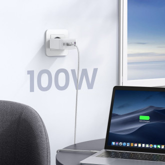 Rychlonabíječka GaN 3xUSB C / USB 100W PPS Ugreen CD226 - bílá