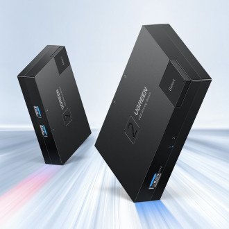 Přepínač USB 3.0 obousměrný přepínač Ugreen CM618 - černý