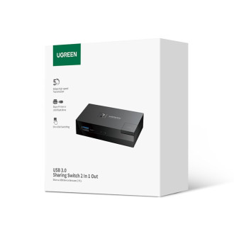 Přepínač USB 3.0 obousměrný přepínač Ugreen CM618 - černý