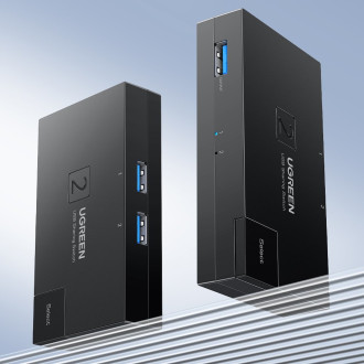 Přepínač USB 3.0 obousměrný přepínač Ugreen CM618 - černý